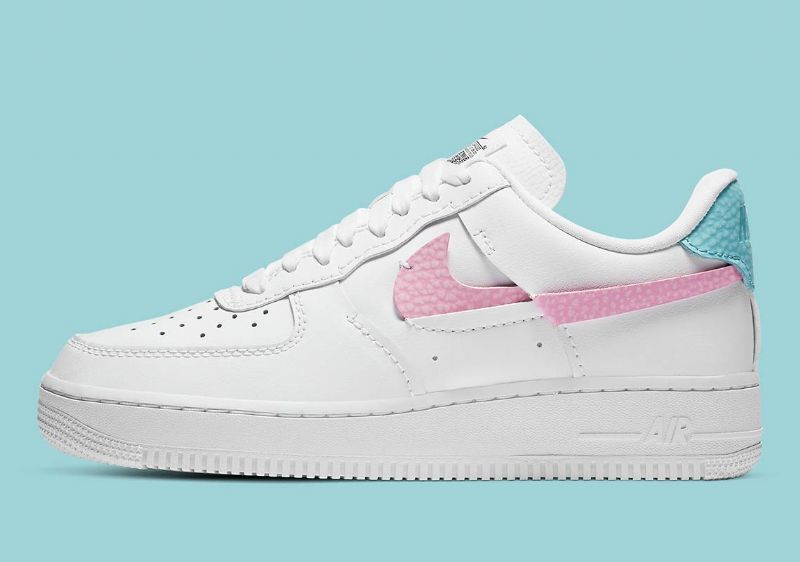 Nike Air Force 1 Lxx Jellemzők Férfi/női Alkalmi Fehér/rózsaszín Emelkedő-fehérített Aqua