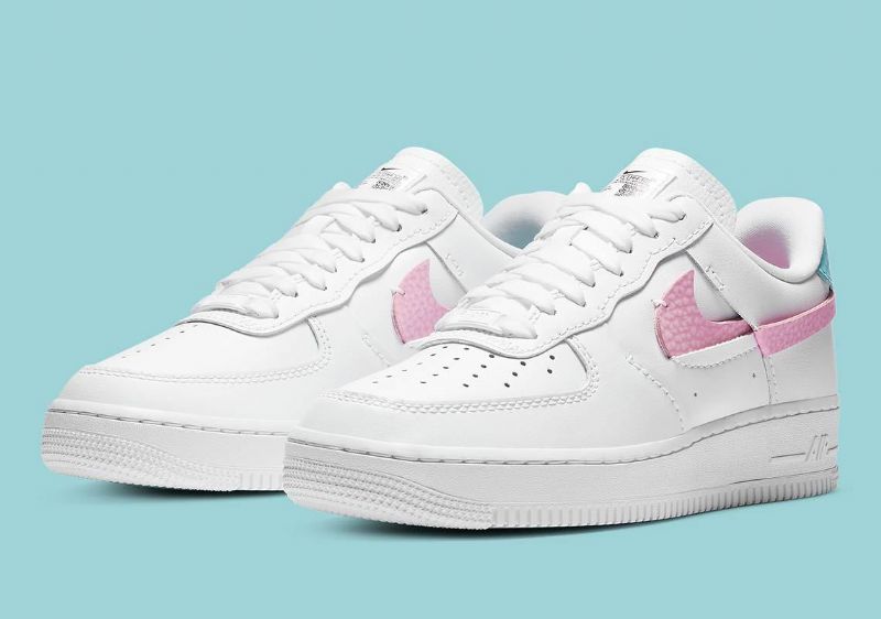 Nike Air Force 1 Lxx Jellemzők Férfi/női Alkalmi Fehér/rózsaszín Emelkedő-fehérített Aqua