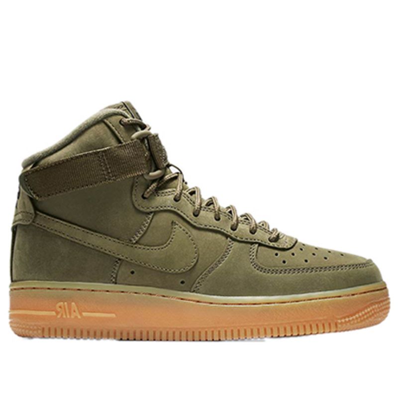 Nike Air Force 1 Nagy Súlyú Férfi / Női Alkalmi Közepes Olíva / Gumis Világosbarna-fekete-közepes