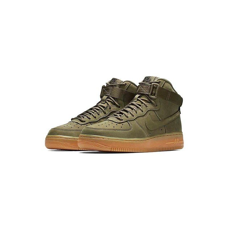 Nike Air Force 1 Nagy Súlyú Férfi / Női Alkalmi Közepes Olíva / Gumis Világosbarna-fekete-közepes