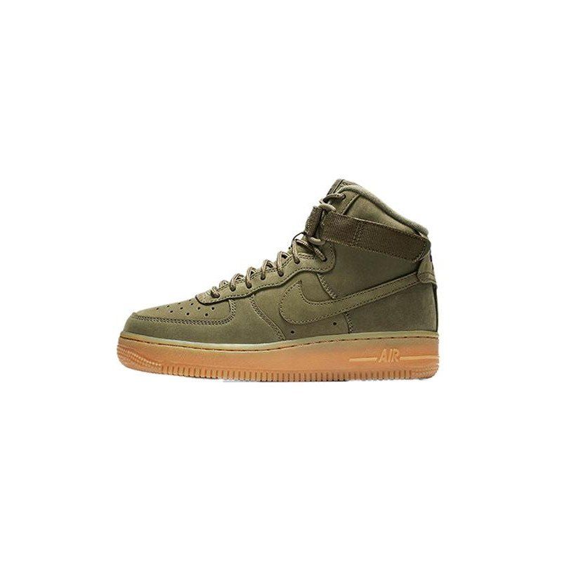 Nike Air Force 1 Nagy Súlyú Férfi / Női Alkalmi Közepes Olíva / Gumis Világosbarna-fekete-közepes