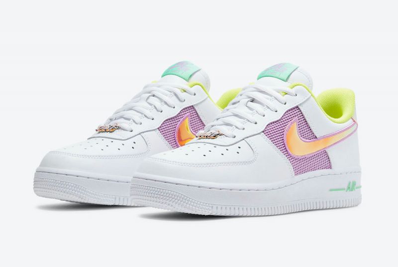 Nike Air Force 1 Pasztell Női Alkalmi Fehér Többszínű
