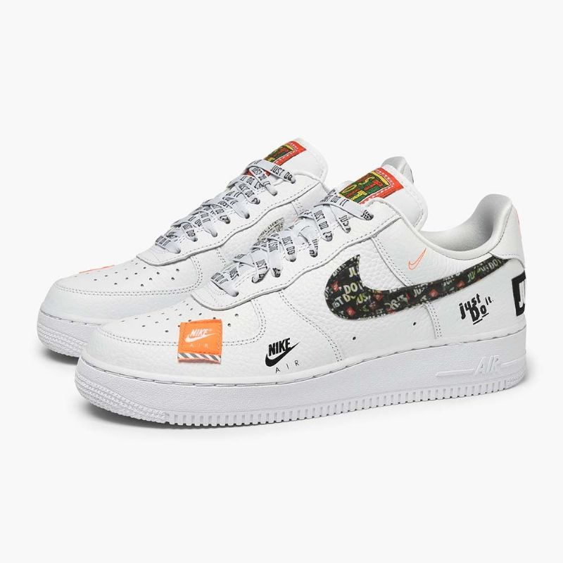 Nike Air Force 1 Premium Fehér Férfi / Női Alkalmi / Fehér-fekete-teljes Narancs