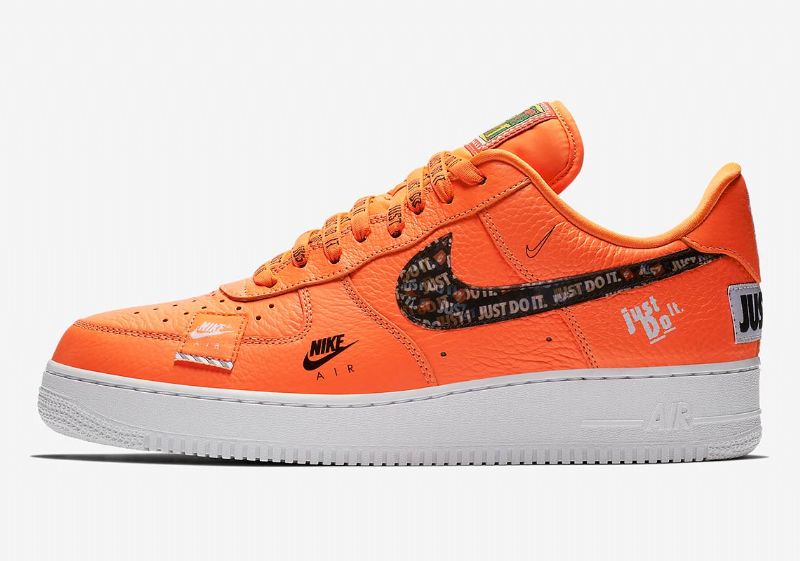 Nike Air Force 1 Premium Narancssárga Férfi / Női Alkalmi Teljes / Narancs-fekete-fehér