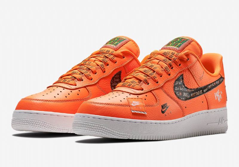 Nike Air Force 1 Premium Narancssárga Férfi / Női Alkalmi Teljes / Narancs-fekete-fehér
