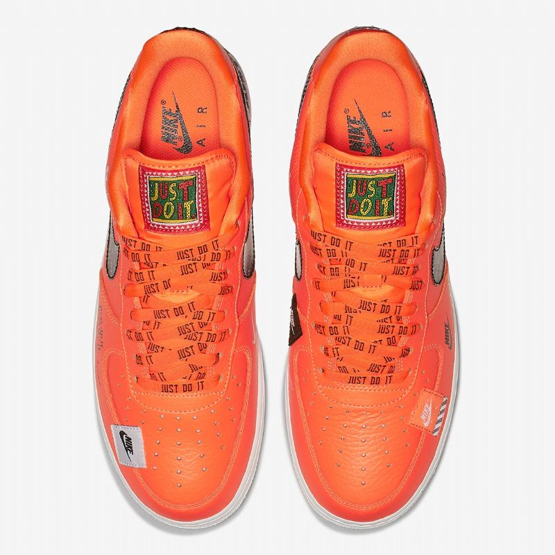 Nike Air Force 1 Premium Narancssárga Férfi / Női Alkalmi Teljes / Narancs-fekete-fehér