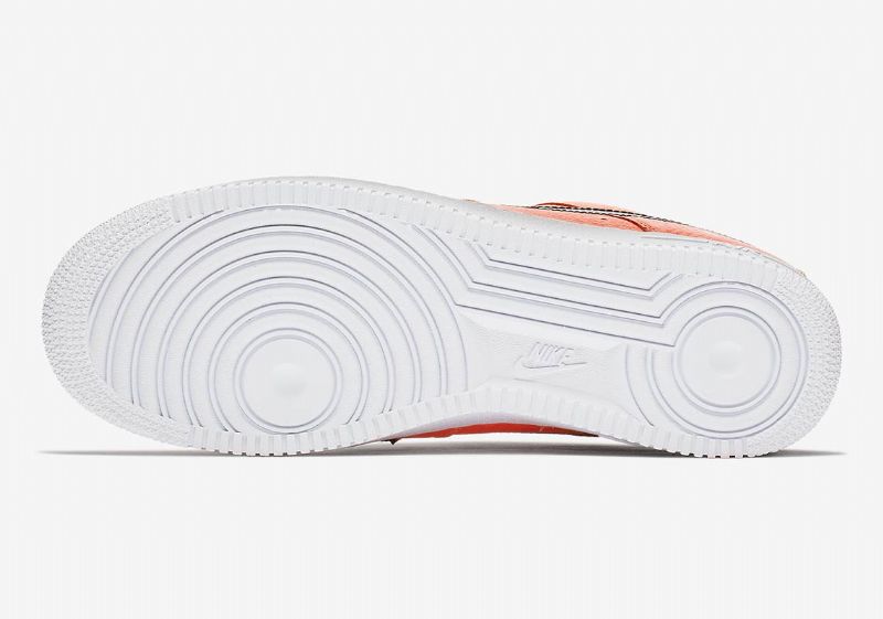Nike Air Force 1 Premium Narancssárga Férfi / Női Alkalmi Teljes / Narancs-fekete-fehér
