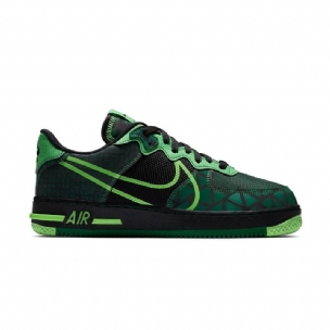 Nike Air Force 1 React Naija Férfi / Női Alkalmi Fekete / Zöld Strike-pine