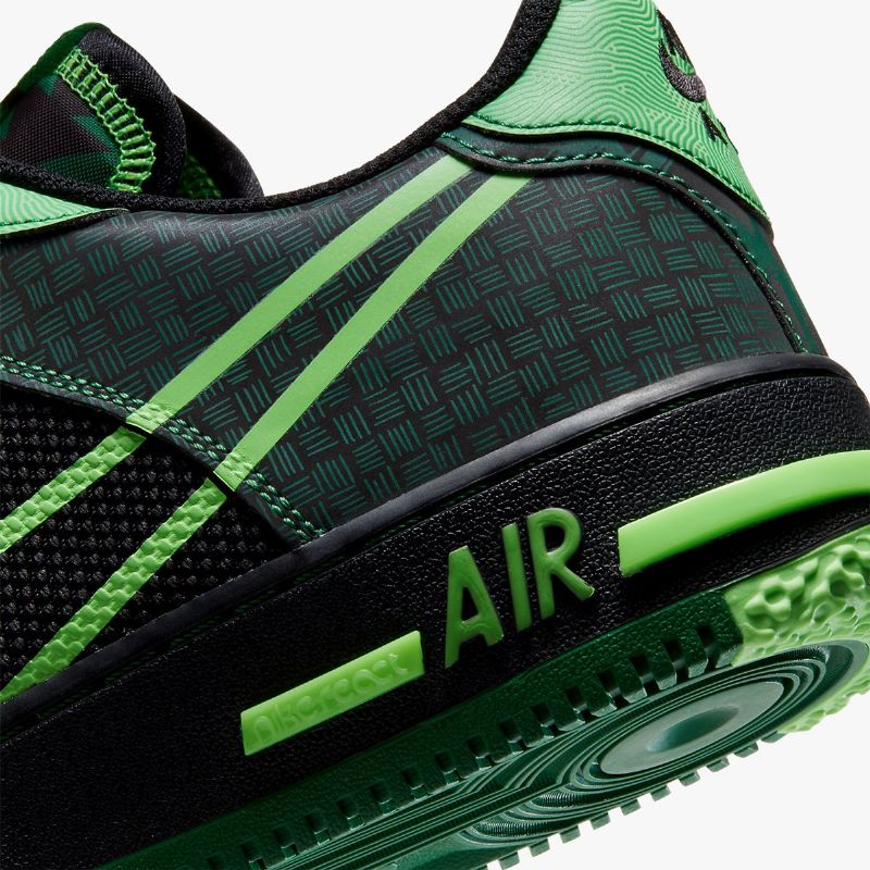 Nike Air Force 1 React Naija Férfi / Női Alkalmi Fekete / Zöld Strike-pine