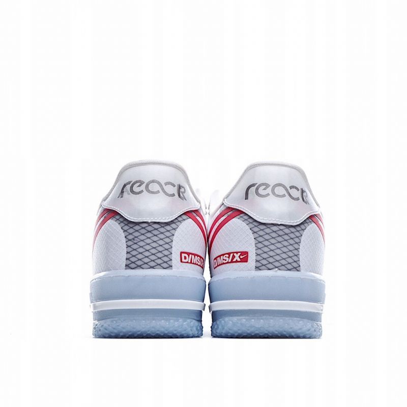 Nike Air Force 1 React Qs Férfi/női Alkalmi Fehér Fény Bone Sail Egyetem Vörös