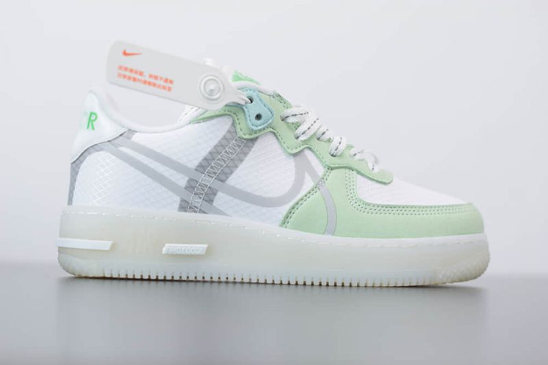 Nike Air Force 1 React Qs Férfi / Női Alkalmi Fehér / Könnyű / Sail-rush Jég