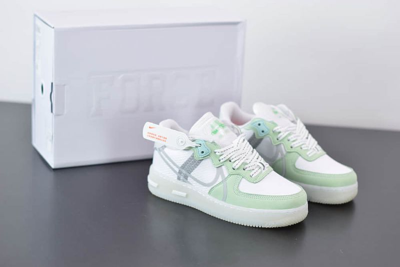 Nike Air Force 1 React Qs Férfi / Női Alkalmi Fehér / Könnyű / Sail-rush Jég