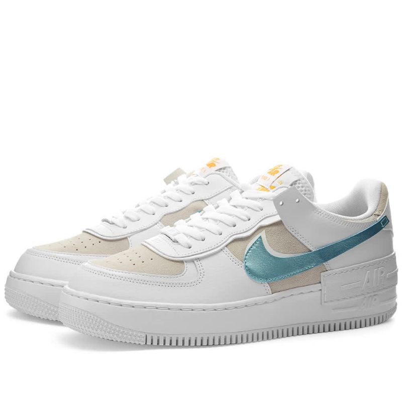 Nike Air Force 1 Shadow Férfi/női Alkalmi Fehérvast Szürkeuniversity Goldglacier Ice