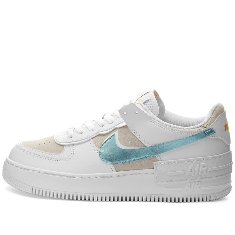 Nike Air Force 1 Shadow Férfi/női Alkalmi Fehérvast Szürkeuniversity Goldglacier Ice
