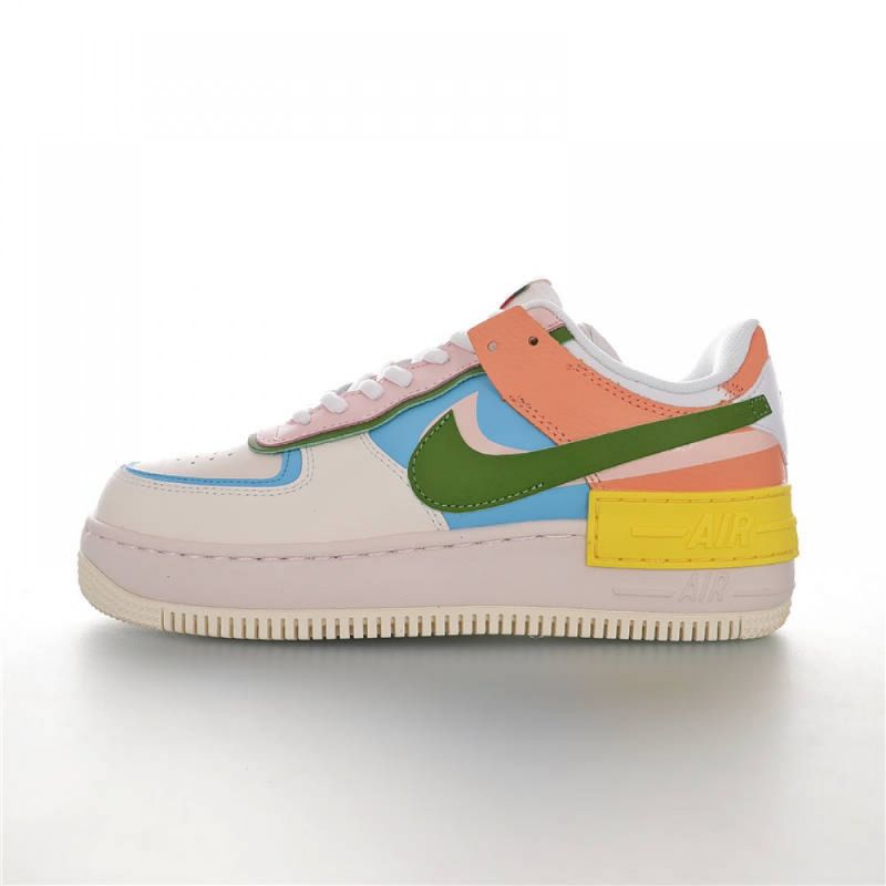 Nike Air Force 1 Shadow Női Alkalmi Fehér / Narancssárga / Zöld