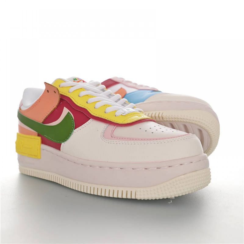 Nike Air Force 1 Shadow Női Alkalmi Fehér / Narancssárga / Zöld