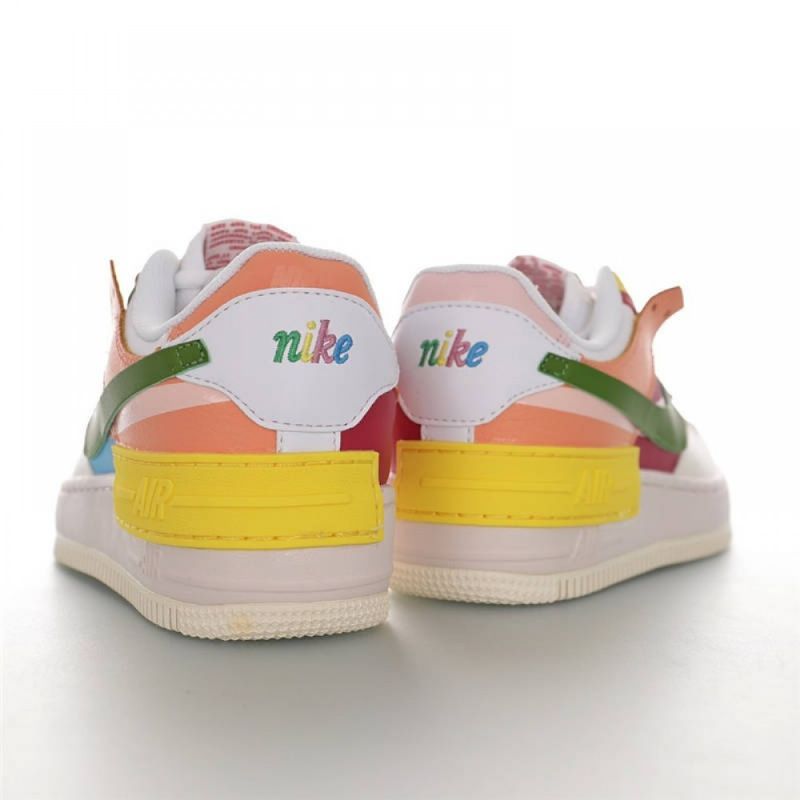 Nike Air Force 1 Shadow Női Alkalmi Fehér / Narancssárga / Zöld