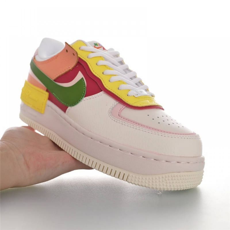 Nike Air Force 1 Shadow Női Alkalmi Fehér / Narancssárga / Zöld