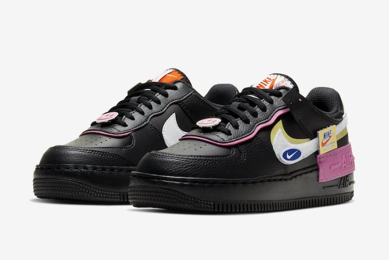 Nike Air Force 1 Shadow Női Alkalmi Fekete / Limelight / Cosmic Fukszia / Fehér