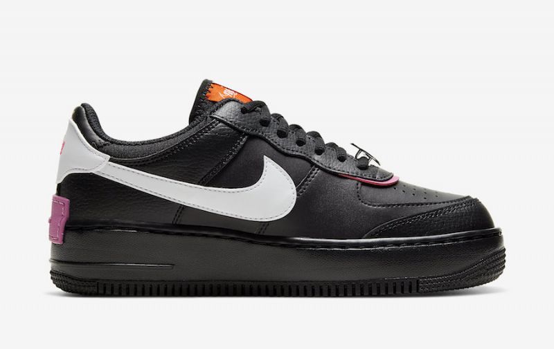 Nike Air Force 1 Shadow Női Alkalmi Fekete / Limelight / Cosmic Fukszia / Fehér