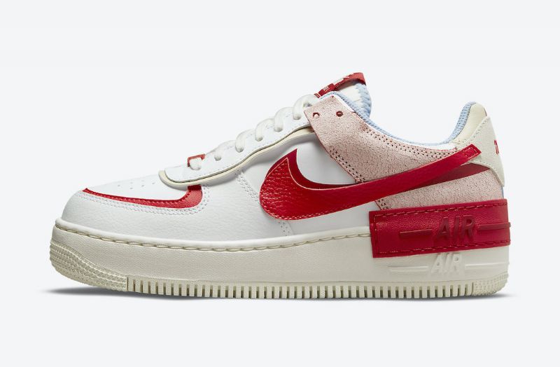 Nike Air Force 1 Shadow Női Alkalmi Summit Fehér / Egyetem Vörös / Piros