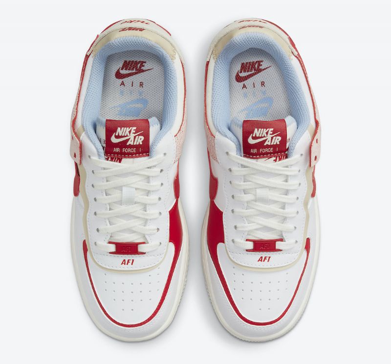 Nike Air Force 1 Shadow Női Alkalmi Summit Fehér / Egyetem Vörös / Piros