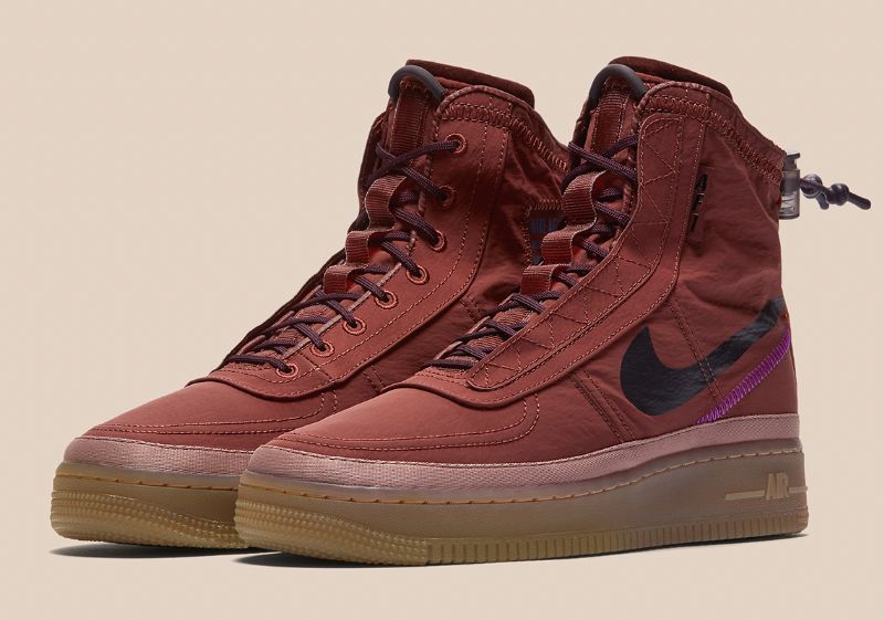 Nike Air Force 1 Shell Férfi / Női Alkalmi Bíbor / Kékmagos Fekete