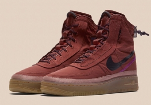 Nike Air Force 1 Shell Férfi / Női Alkalmi Bíbor / Kékmagos Fekete