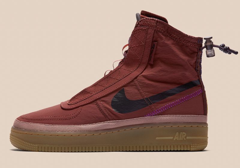 Nike Air Force 1 Shell Férfi / Női Alkalmi Bíbor / Kékmagos Fekete