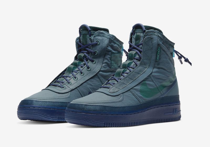 Nike Air Force 1 Shell Férfi/női Alkalmi Éjféli Türkiz