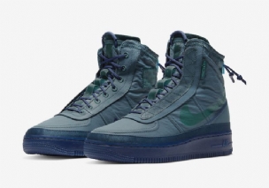 Nike Air Force 1 Shell Férfi/női Alkalmi Éjféli Türkiz