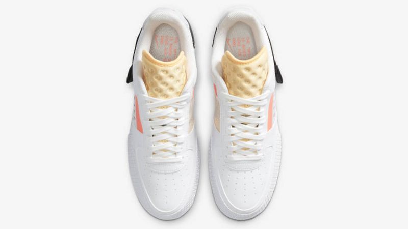 Nike Air Force 1 Type Af1 Férfi / Női Alkalmi Fehér / Fekete-dinnye-habanero Piros