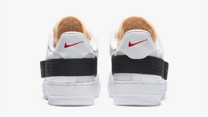 Nike Air Force 1 Type Af1 Férfi / Női Alkalmi Fehér / Fekete-dinnye-habanero Piros