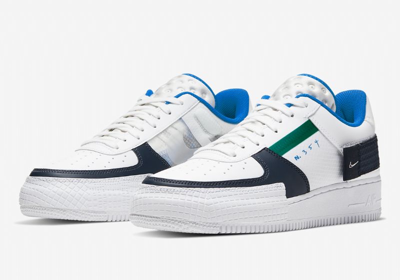 Nike Air Force 1 Type Fehér Obszidián Férfi / Női Alkalmi / Fotó Kék-fehér Cq2344 100