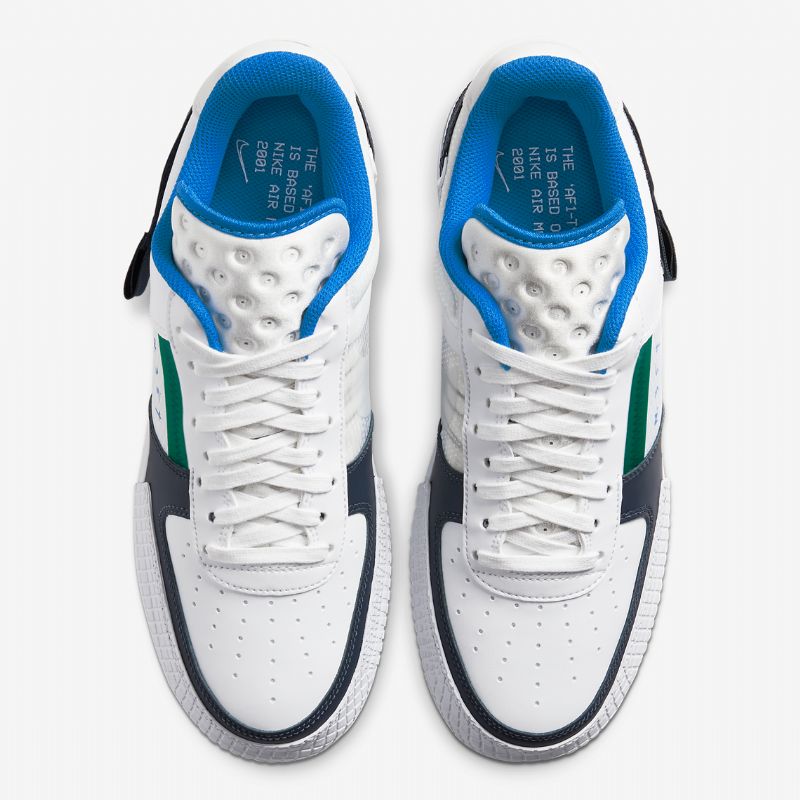 Nike Air Force 1 Type Fehér Obszidián Férfi / Női Alkalmi / Fotó Kék-fehér Cq2344 100