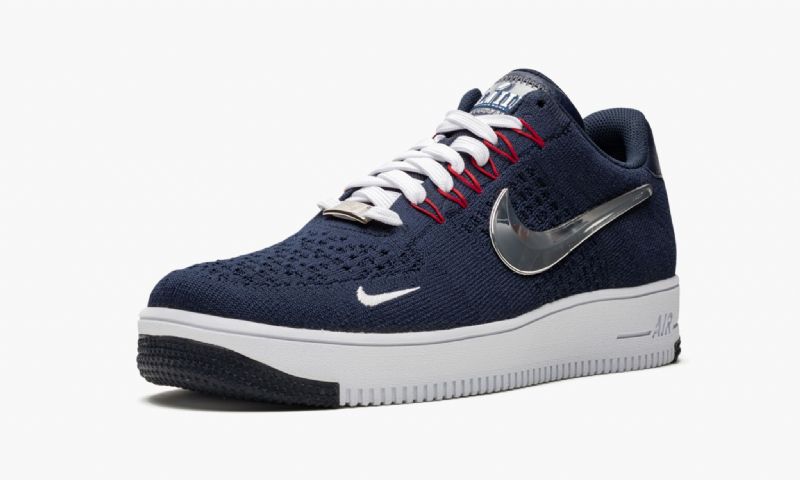 Nike Air Force 1 Ultra Flyknit Low Női Alkalmi College Sötétkék / Chrome