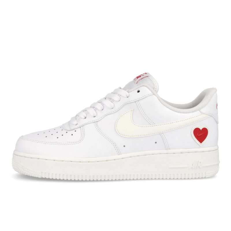 Nike Air Force 1 Valentin-nap Férfi / Női Alkalmi Fehér / Vitorla / Egyetemi Piros