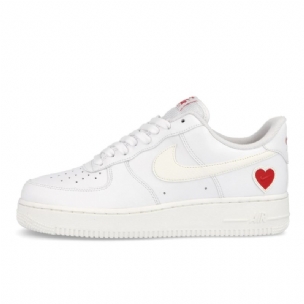 Nike Air Force 1 Valentin-nap Férfi / Női Alkalmi Fehér / Vitorla / Egyetemi Piros