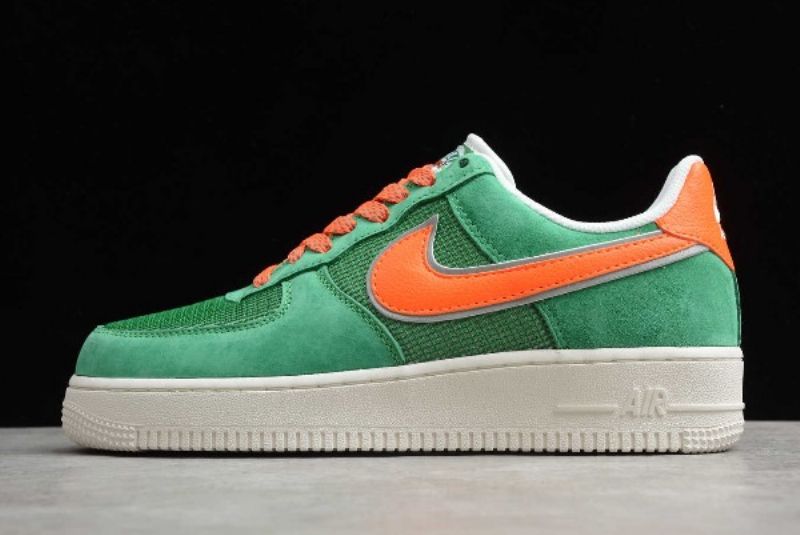 Nike Air Force 107 Férfi/női Alkalmi Zöld Narancssárga Fehér
