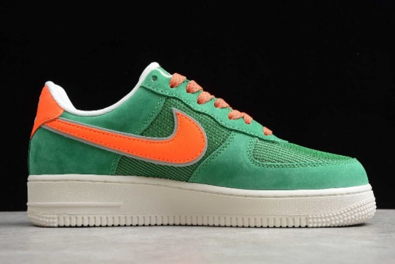Nike Air Force 107 Férfi/női Alkalmi Zöld Narancssárga Fehér
