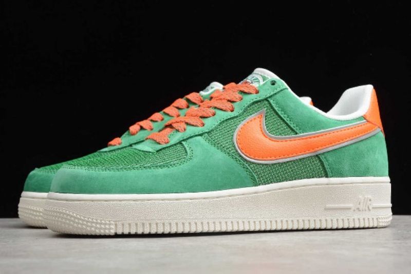 Nike Air Force 107 Férfi/női Alkalmi Zöld Narancssárga Fehér