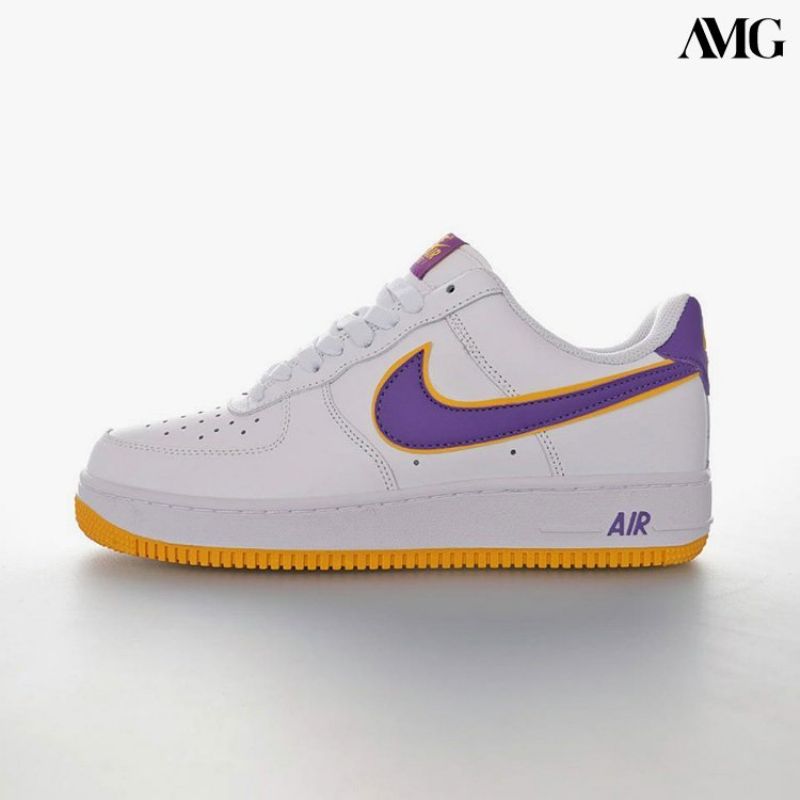 Nike Air Force 107 Low Férfi Alkalmi Fehér Feszes Lila Sárga