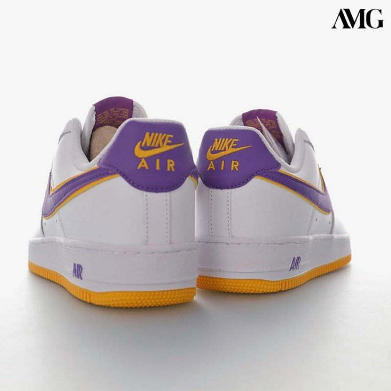 Nike Air Force 107 Low Férfi Alkalmi Fehér Feszes Lila Sárga