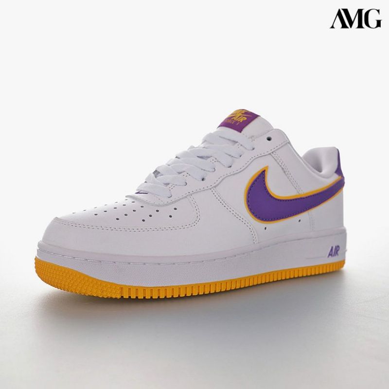 Nike Air Force 107 Low Férfi Alkalmi Fehér Feszes Lila Sárga