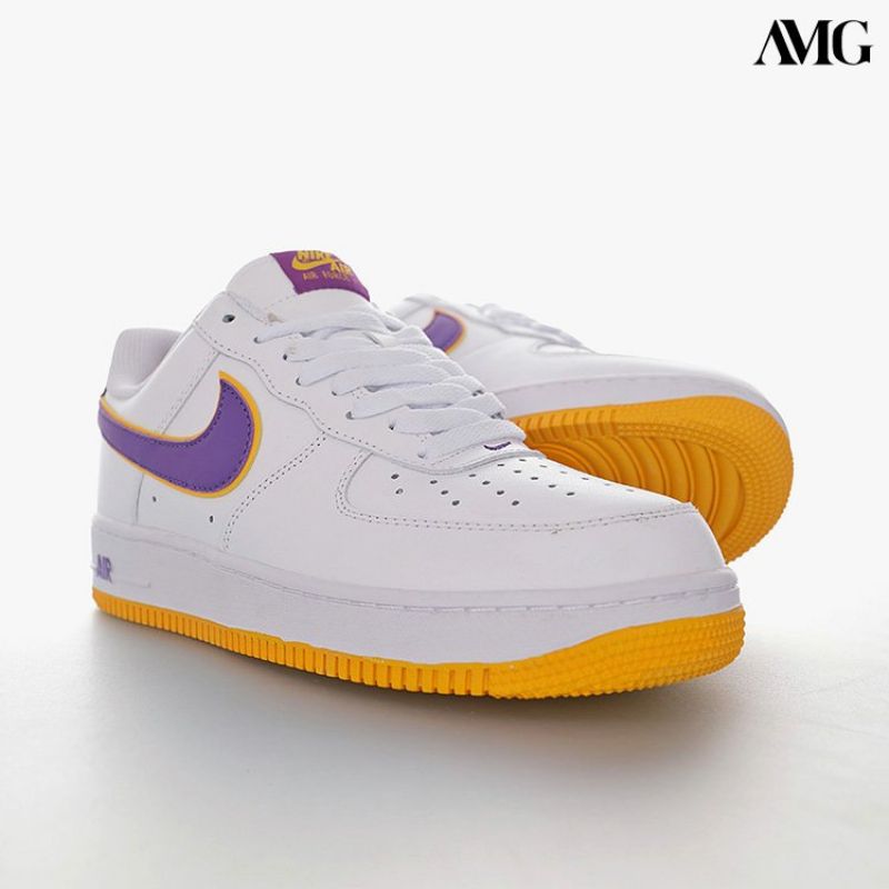 Nike Air Force 107 Low Férfi Alkalmi Fehér Feszes Lila Sárga