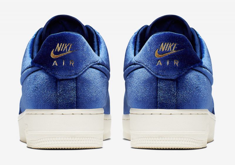 Nike Air Force 107 Premium Af1 Férfi Hétköznapi Kék Üres / Kék Vitorla Fémarany
