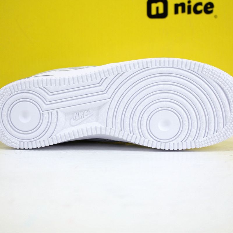 Nike Air Force1 Low 07 Af1 Férfi/női Alkalmi Fehér Ezüst Fényű
