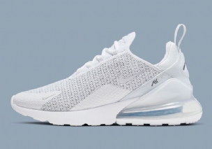 Nike Air Max 270 Fehér Tiszta Platina Férfi / Női Futó / Fehér-tiszta