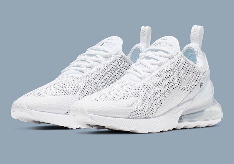 Nike Air Max 270 Fehér Tiszta Platina Férfi / Női Futó / Fehér-tiszta