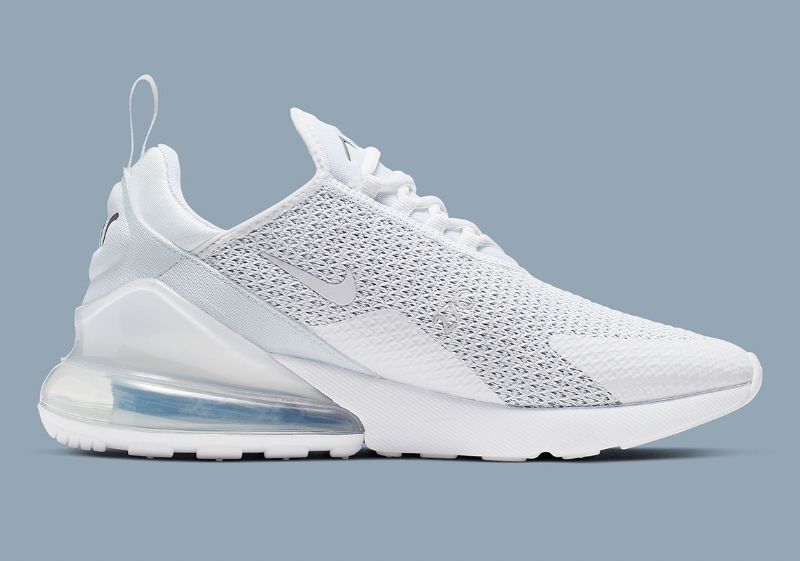 Nike Air Max 270 Fehér Tiszta Platina Férfi / Női Futó / Fehér-tiszta